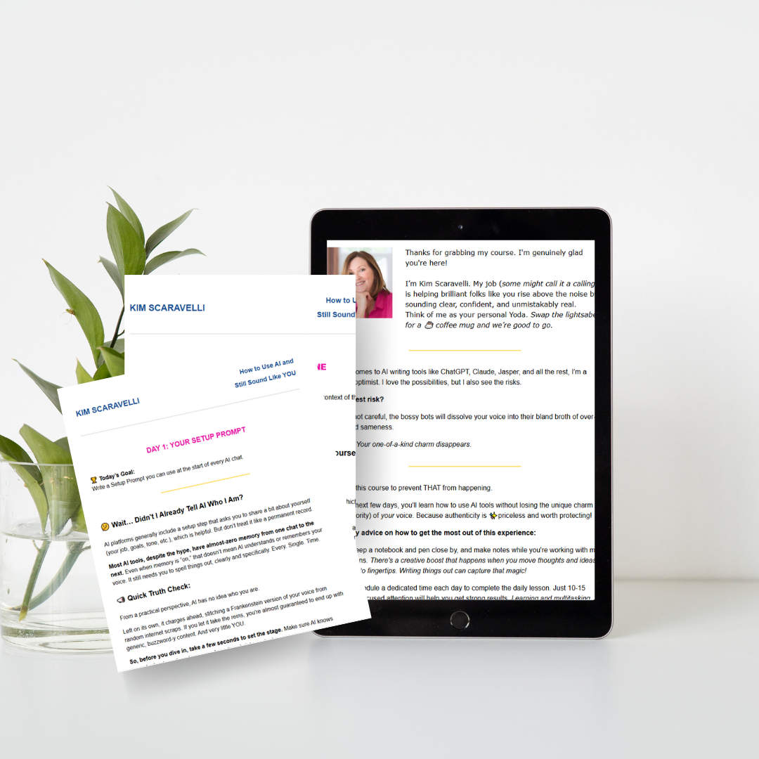 Make AI Sound Like You Tablet Mockup